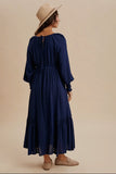 Angelica navy dress
