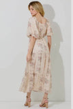 Maya dress in cream multi