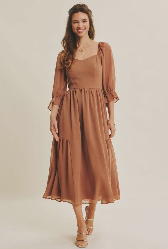 Arely light brown dress