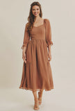 Arely light brown dress