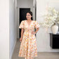 Evania peach dress