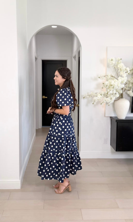Sweet Dots Dress in navy