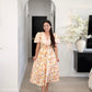 Evania peach dress