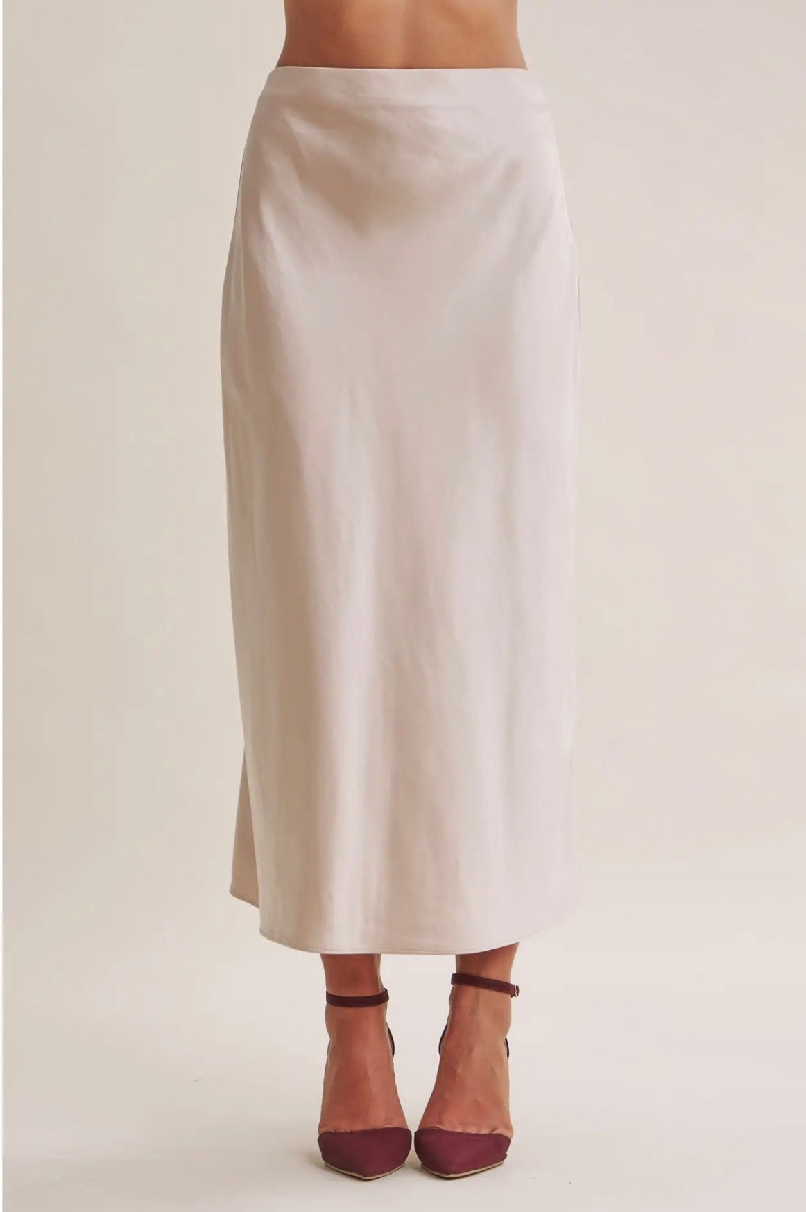 Champagne Satin skirt
