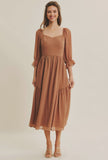 Arely light brown dress