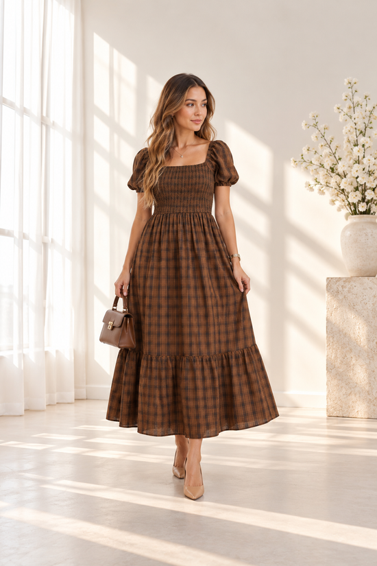 Celi dress in brown