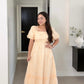 Liana dress in yellow ivory