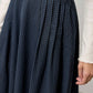 Velen Gingham Maxi skit Navy/black