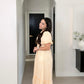 Liana dress in yellow ivory