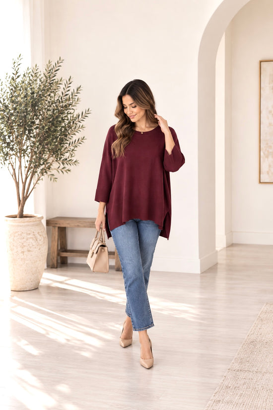 Oversize sweater in 2 colors