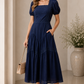 Lorena navy dress