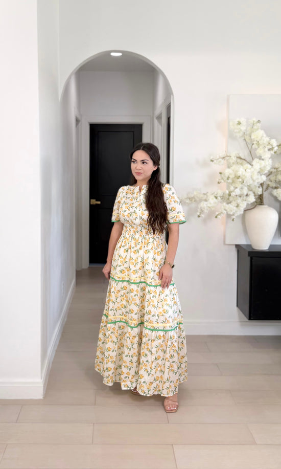 Milany yellow  maxi dress