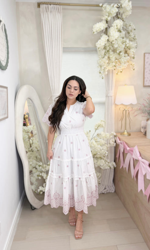 Milani Dress in baby pink