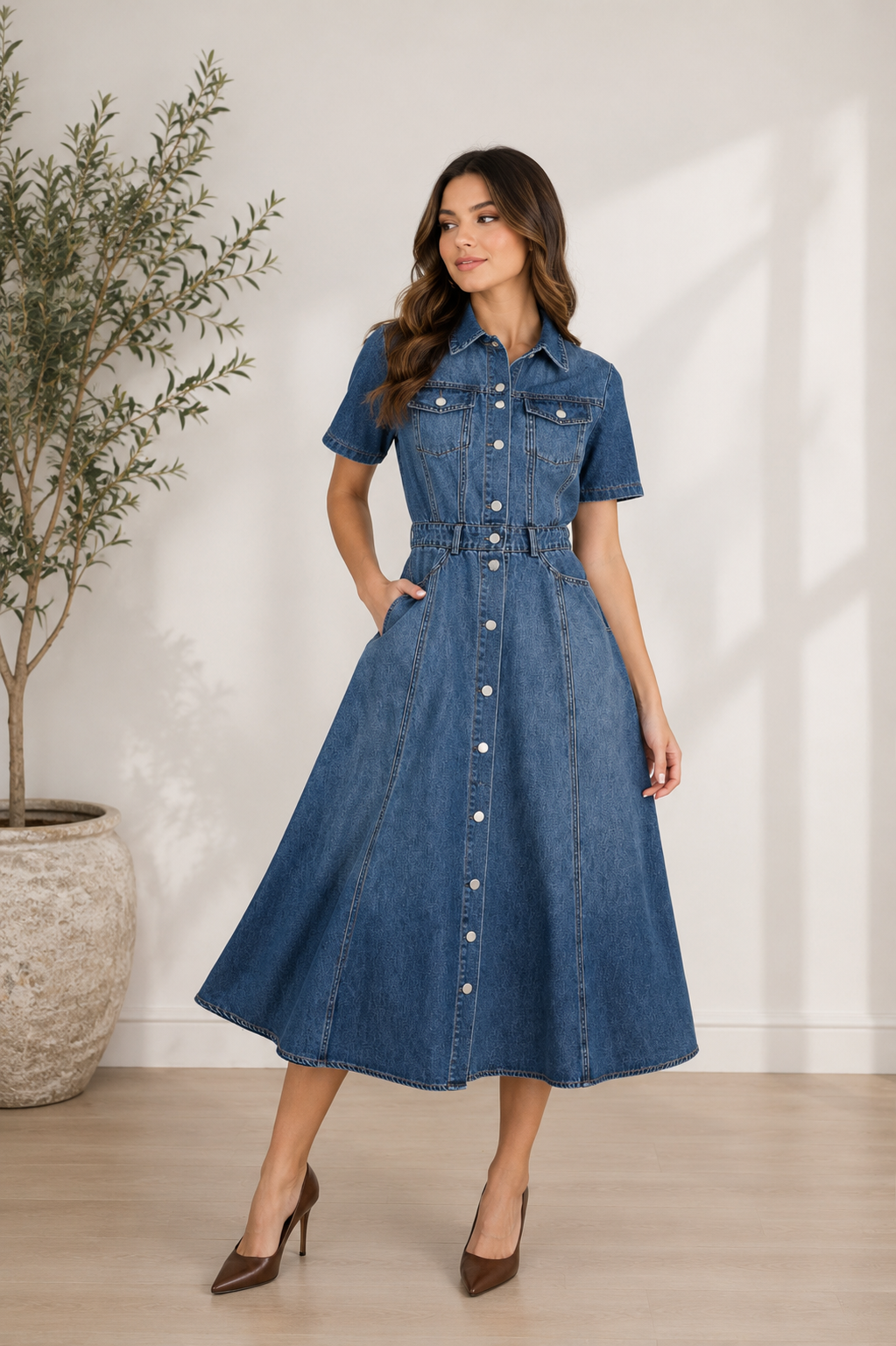 Leslie  denim dress