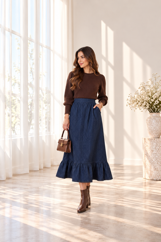 Viana denim skirt