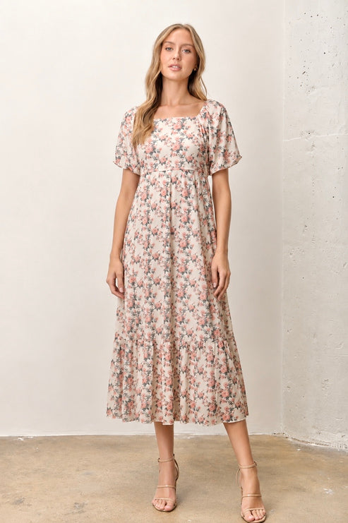 THE LUCIANA DRESS IN BEIGE