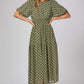 Polkadots dress in sage