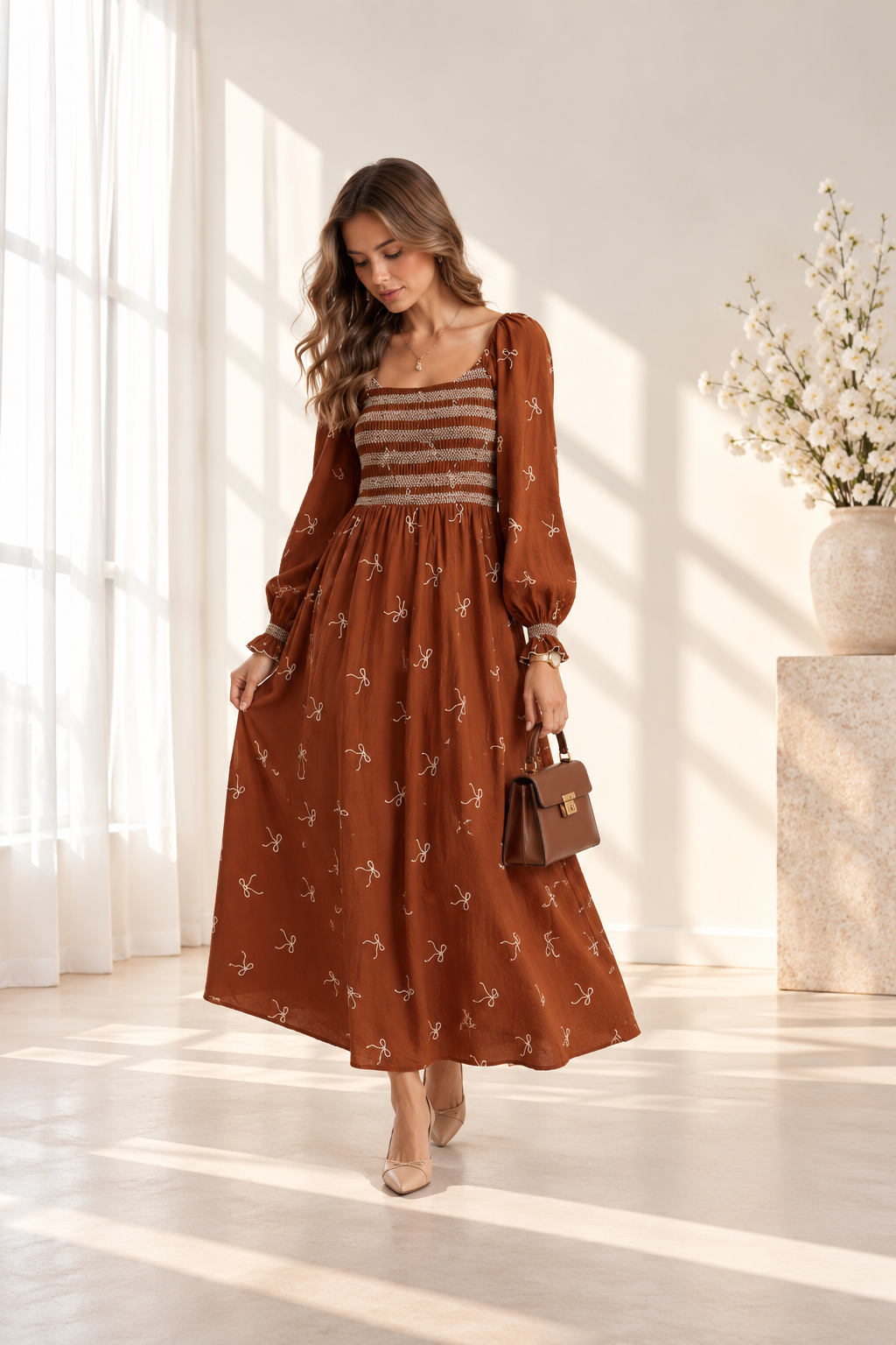 Bow maxi dress