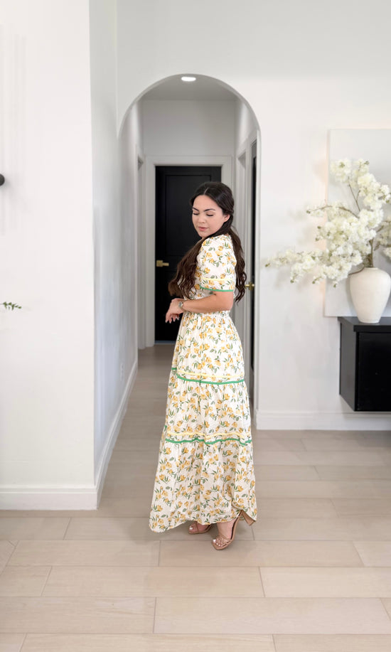 Milany yellow  maxi dress