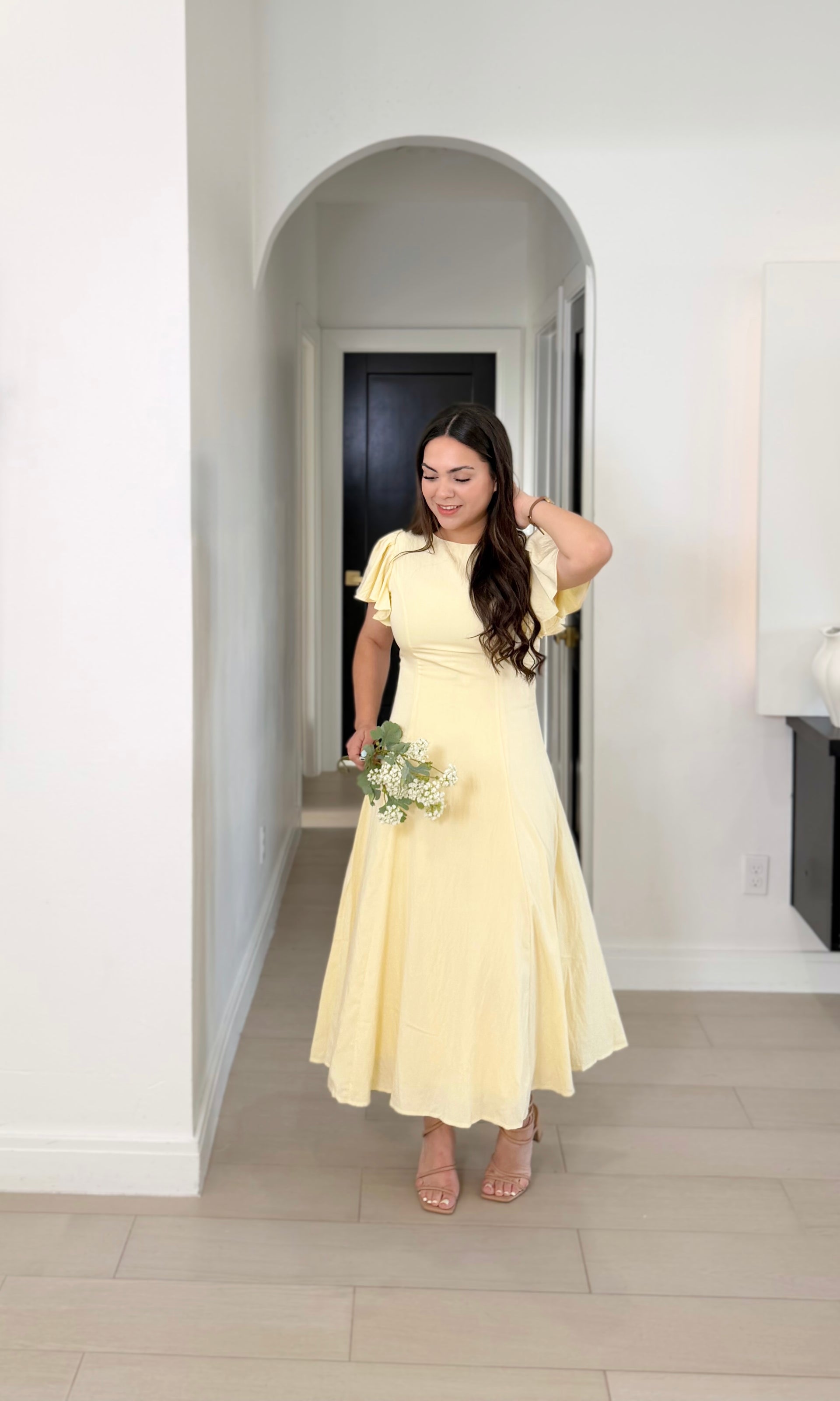 yllw dress Leny Yellow – ShopVianeyboutique 16 circumference under bust Red Midi Dress, Sweetheart Penny Collection Size:4-5Y（120cm）
