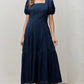 Lorena navy dress