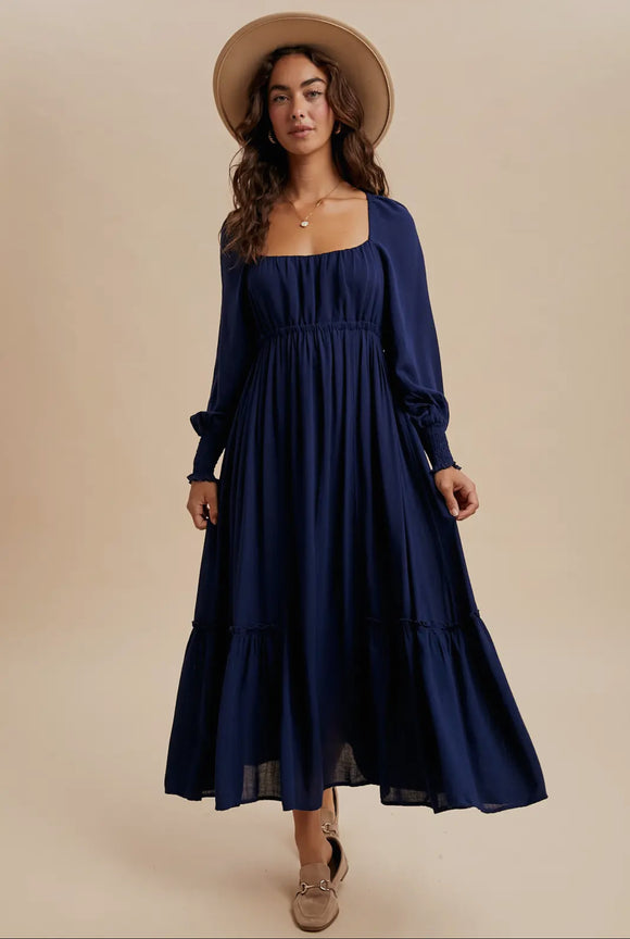 Angelica navy dress
