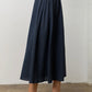 Velen Gingham Maxi skit Navy/black