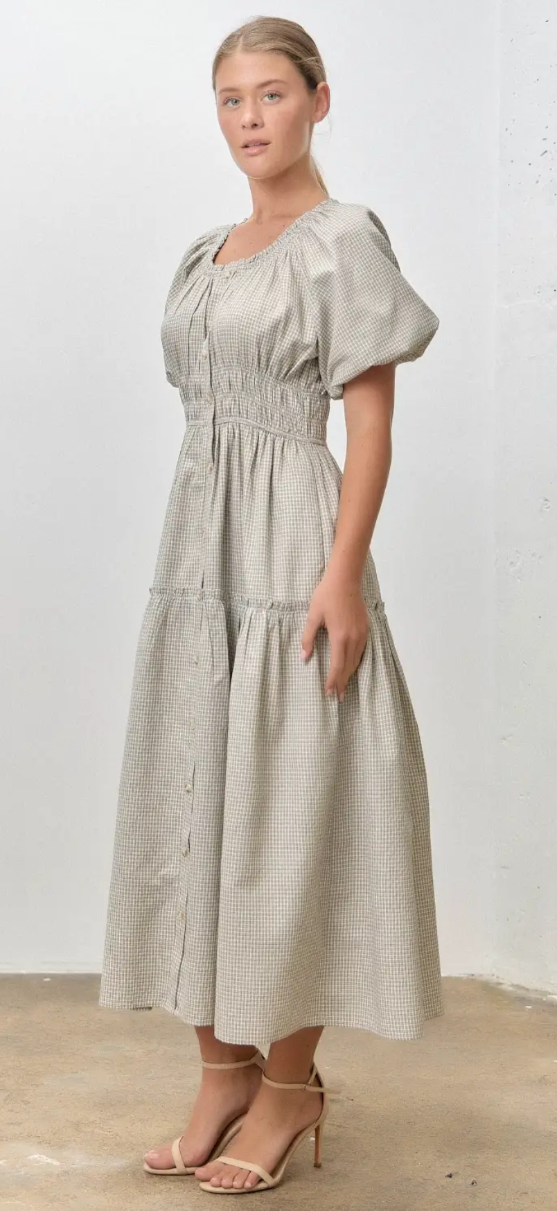 Mila dress Gingham Check midi dress