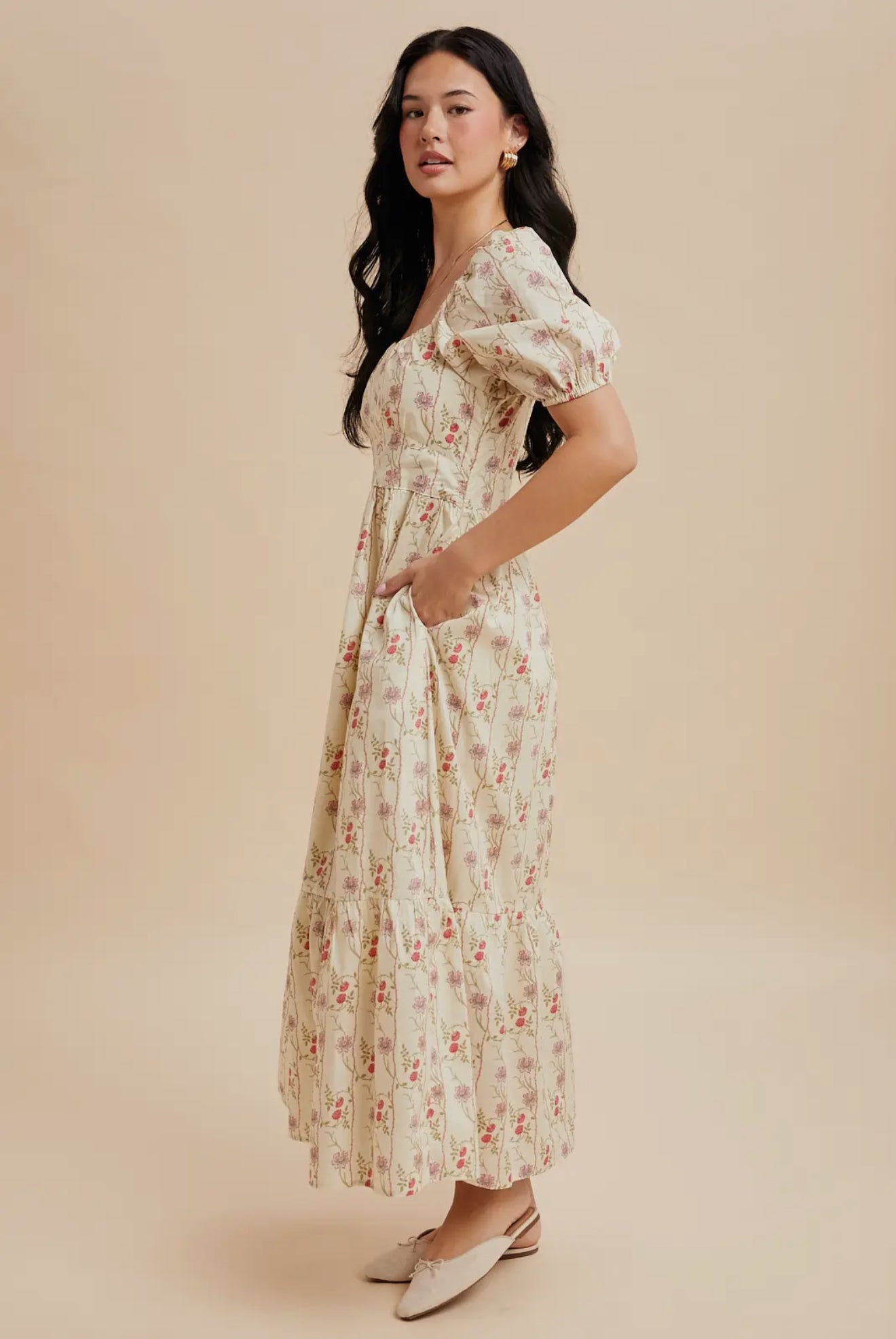 ALIA DRESS IN BUTTERCREAM