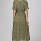 Polkadots dress in sage