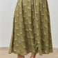 Bella Floral Print Elastic Waist Midi Skirt