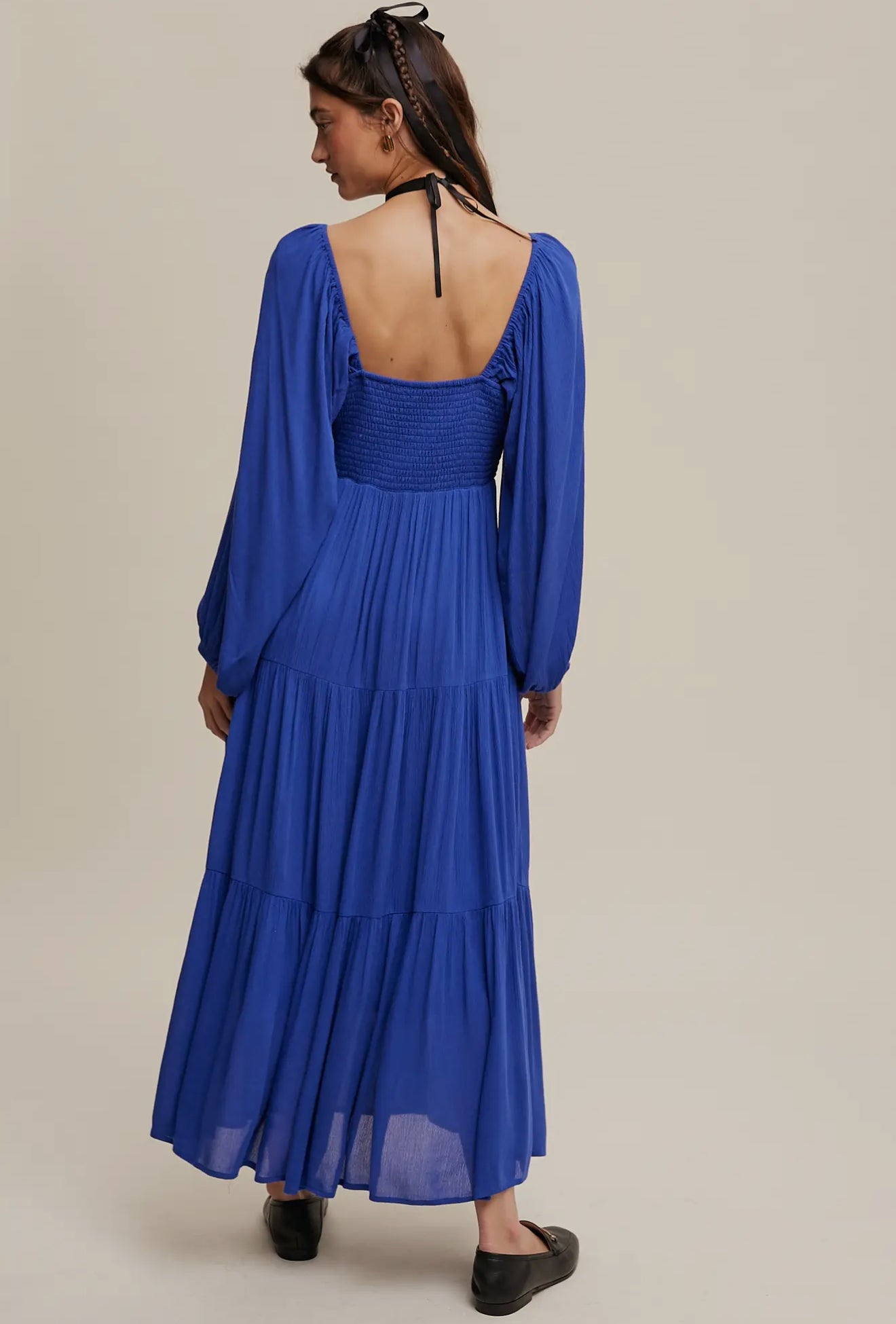 Ali Romantic Square Neck Tiered Boho
Maxi Dress