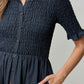 Ana Gingham navy dress