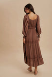 Estefanía Brown maxi Dress