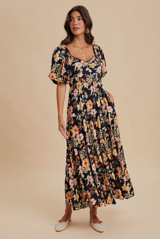 SALE (S) Lilly floral maxi Dress