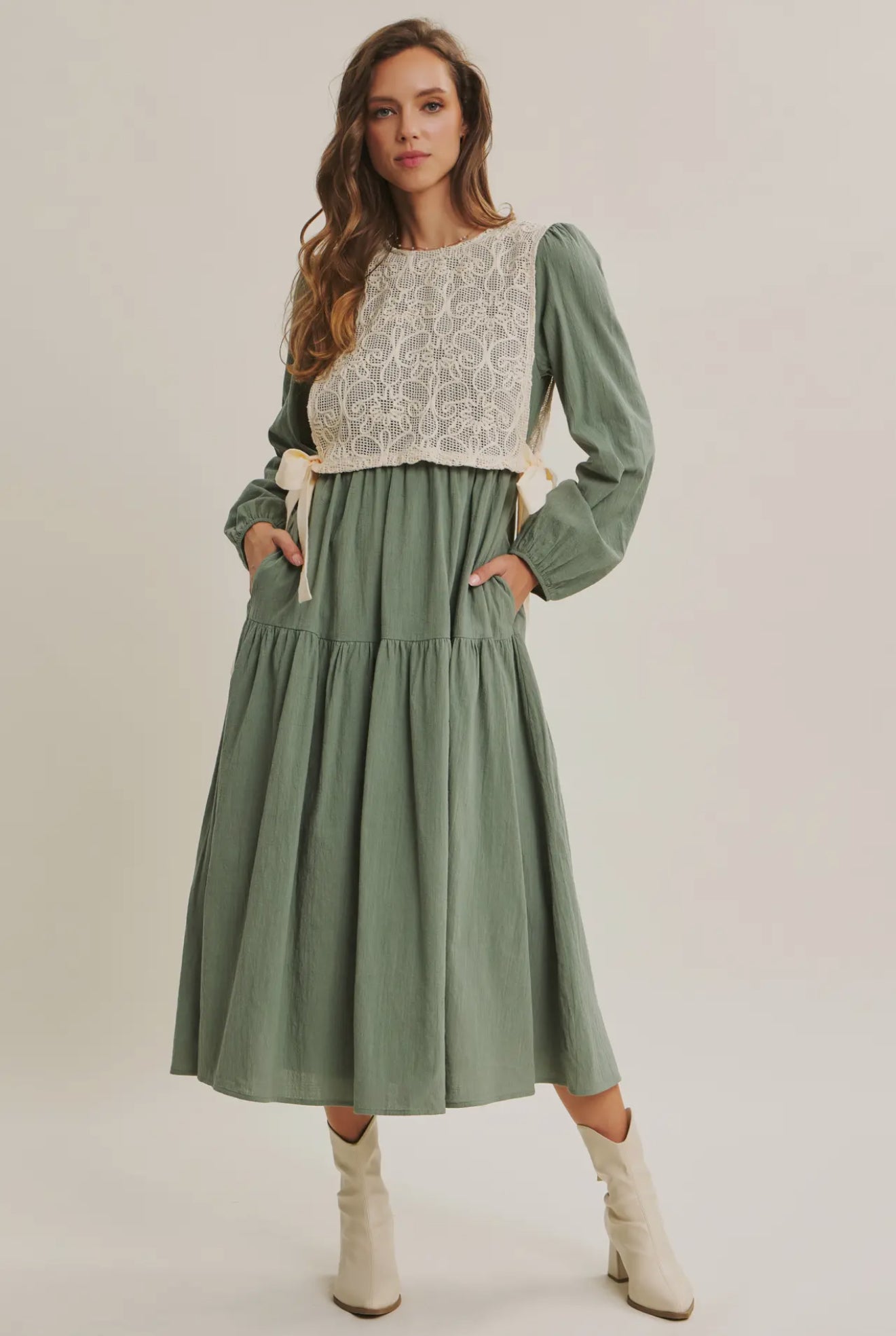 Gianna dress in Sage