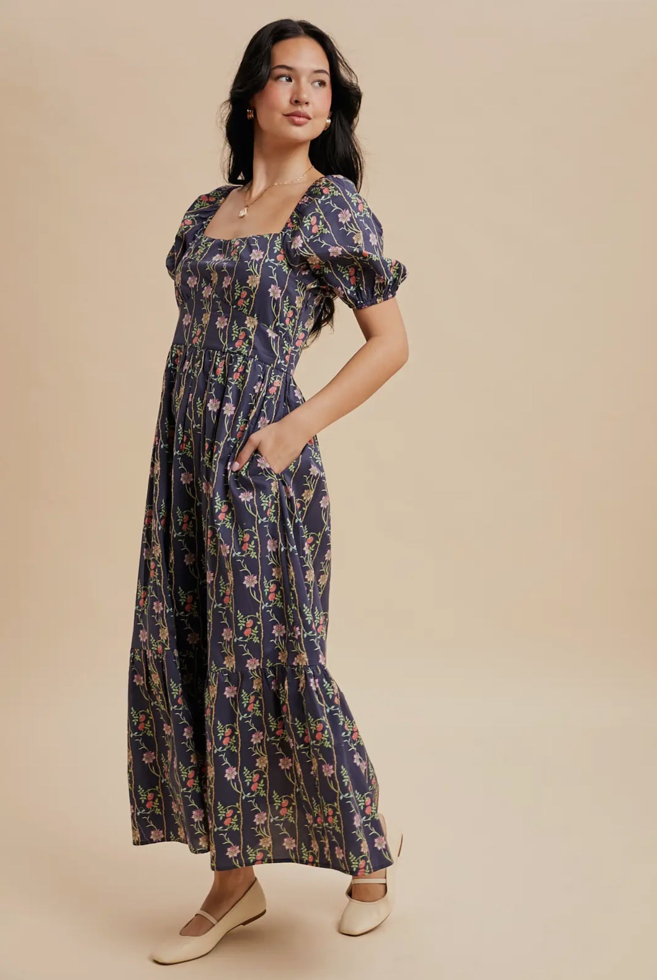 ALIA DRESS IN NAVY