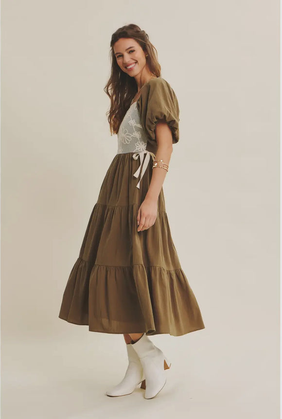Katalina dress in Olive