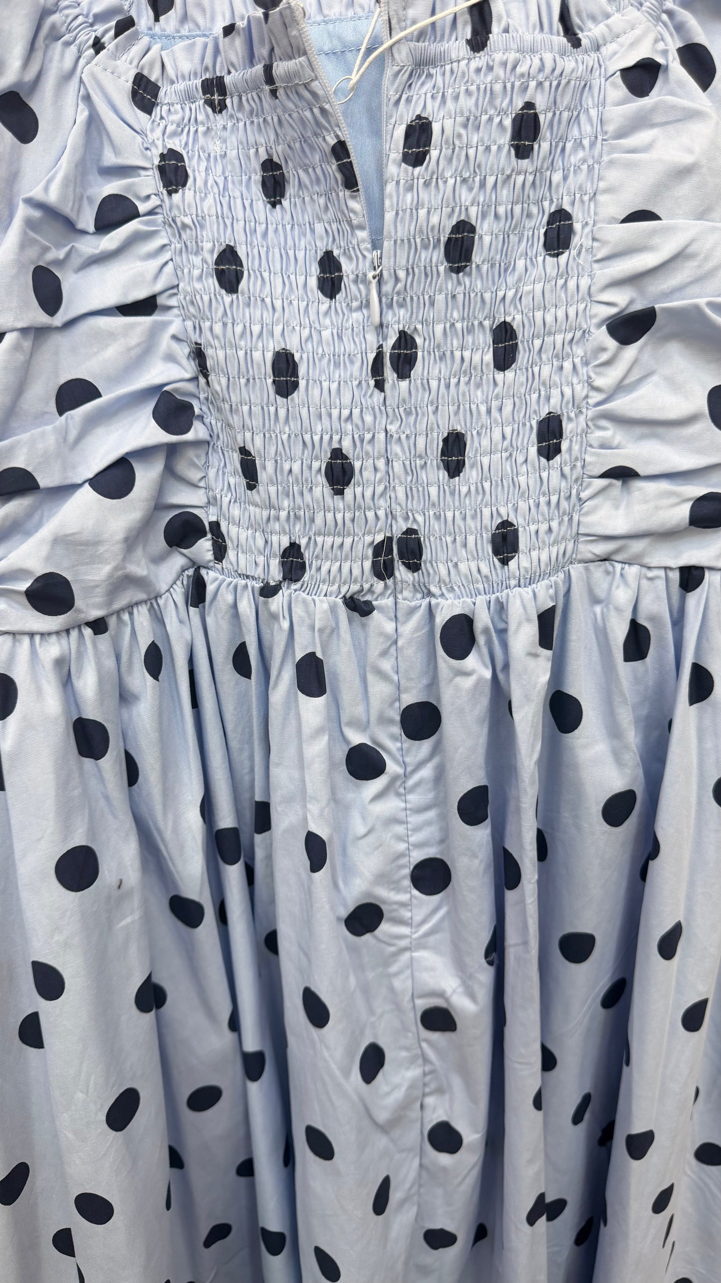 POLKADOTS DRESS IN PINK AND BLUE