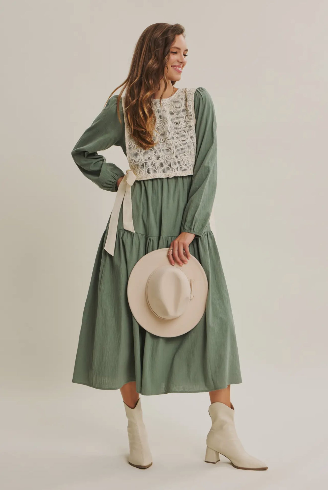 Gianna dress in Sage