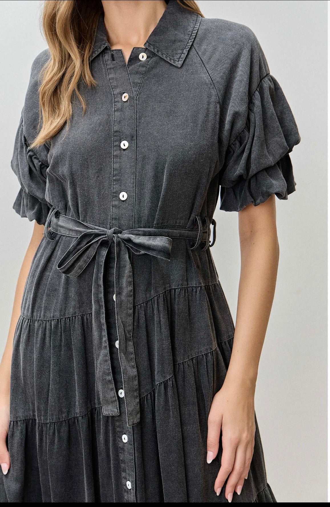 Luna Washed Maxi Shirt Dress