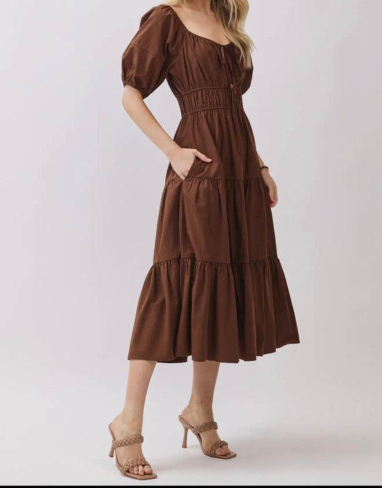 Ava brown dress