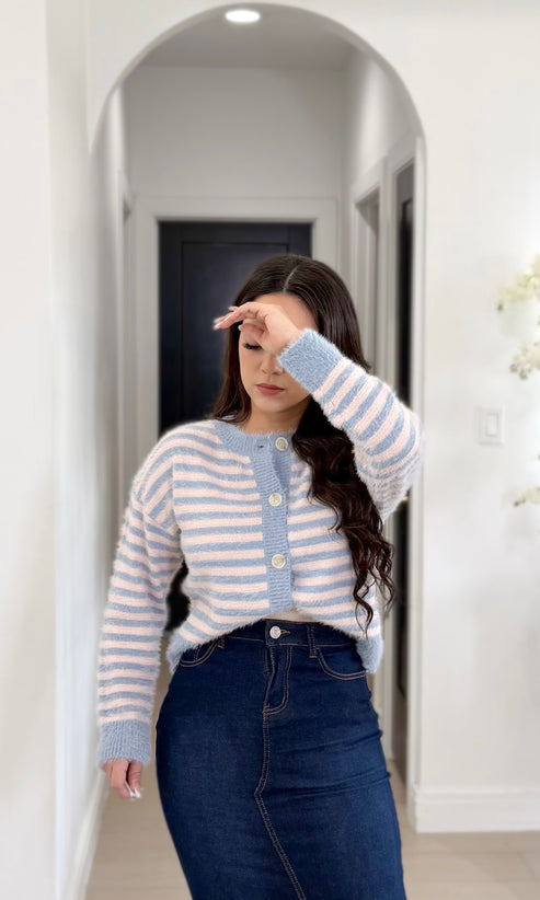 Reina Striped cardigan