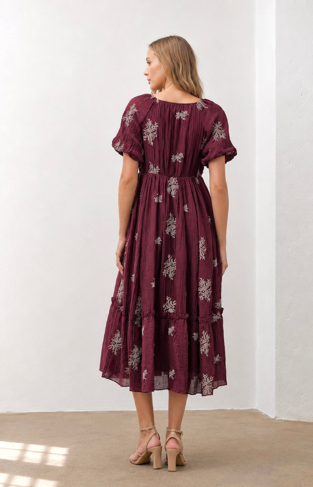 Karla dress in burgundy
