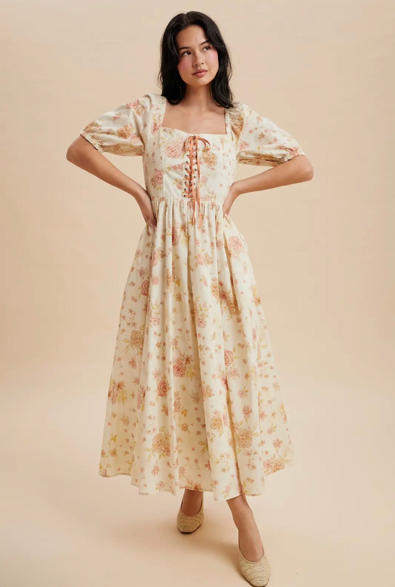 Bella dress in English Rose