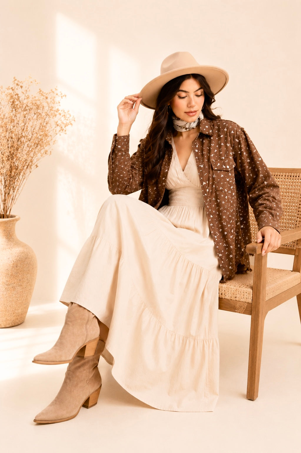 Florecitas brown jacket