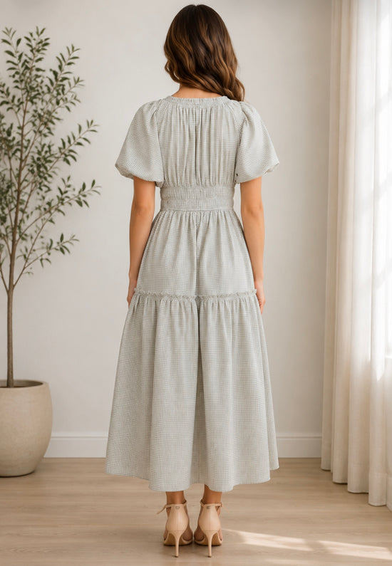 Mila dress Gingham Check midi dress