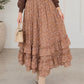 Julie floral skirt in mocha