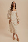 Ivonne ivory floral dress