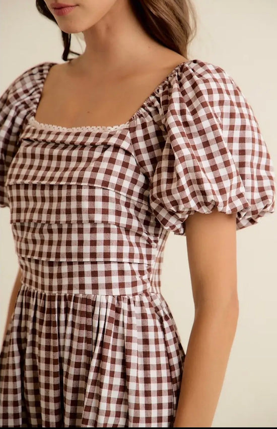 Dahlia Dress in brown